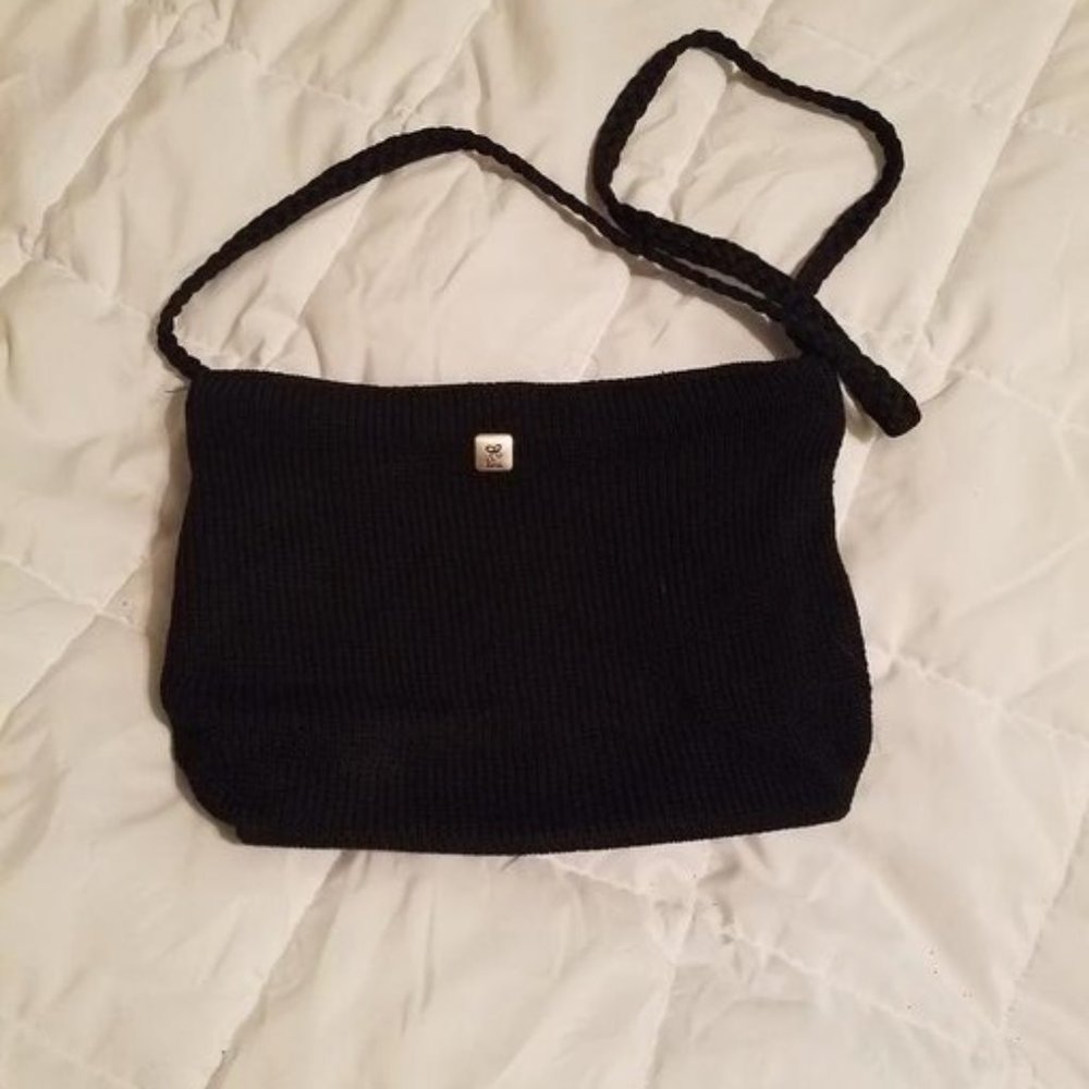 Black Macrame Bag - image 1